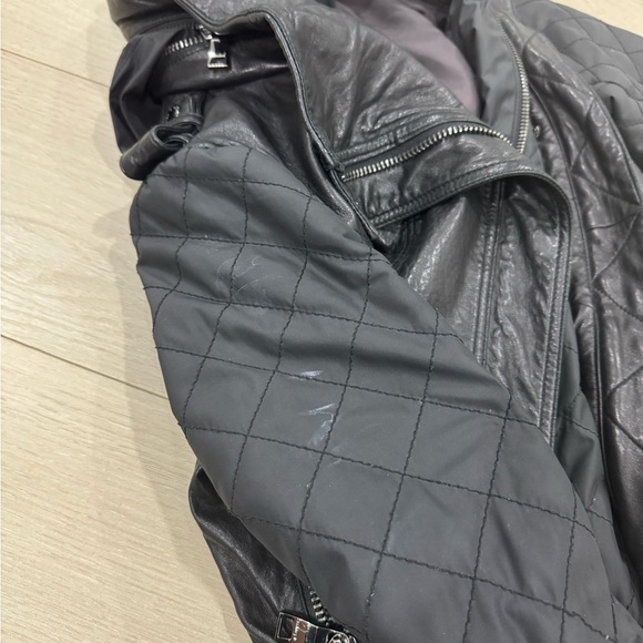 Ashley B Hooded Leather Moto Jacket - Picture 9 of 13